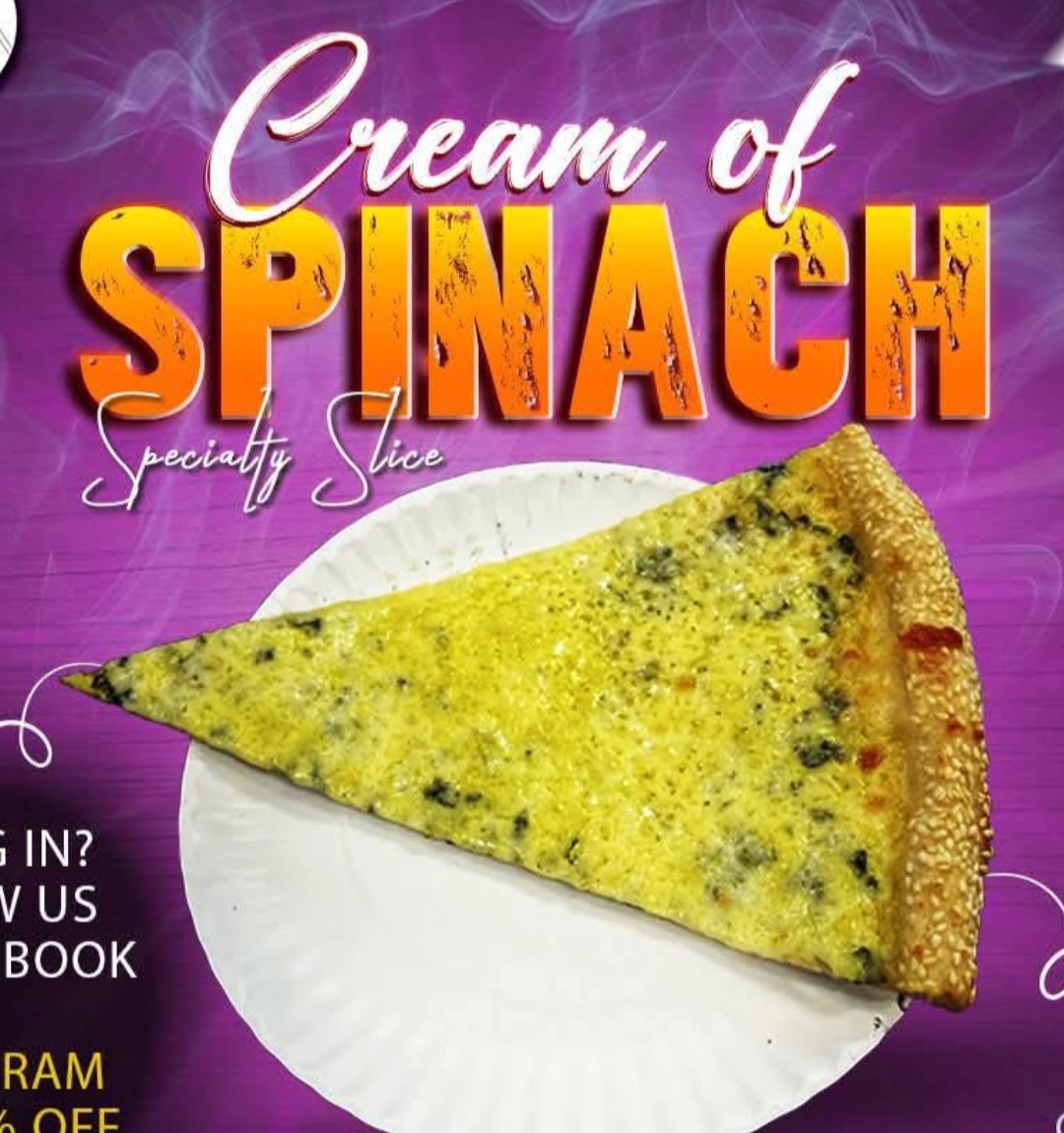 Cream Of Spinach Pizza